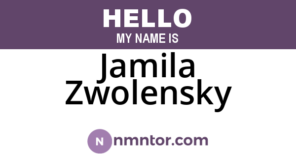 Jamila Zwolensky