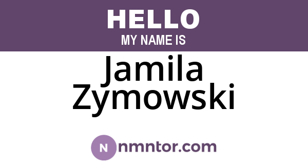 Jamila Zymowski