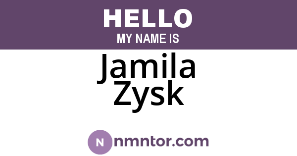 Jamila Zysk