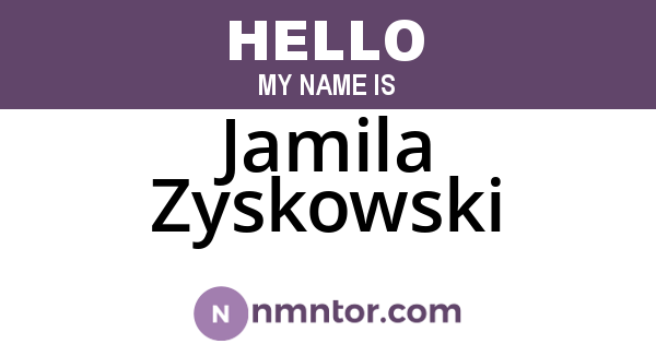 Jamila Zyskowski