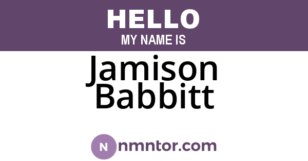 Jamison Babbitt