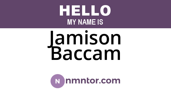 Jamison Baccam