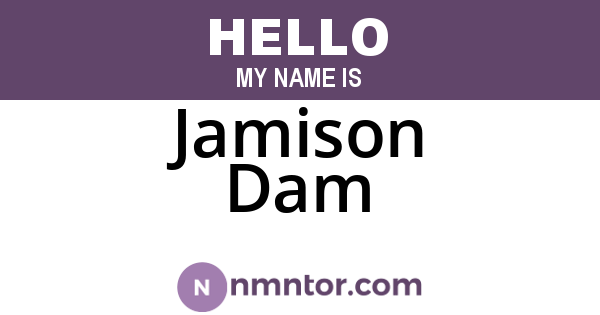 Jamison Dam
