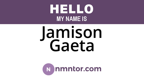 Jamison Gaeta