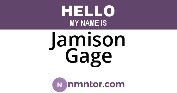 Jamison Gage