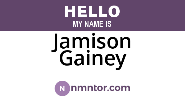 Jamison Gainey