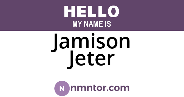 Jamison Jeter