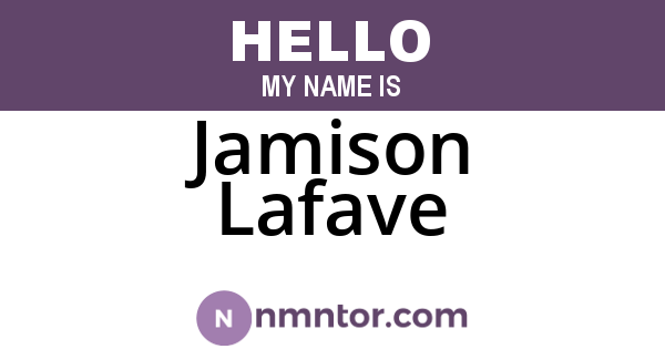 Jamison Lafave