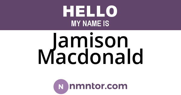 Jamison Macdonald