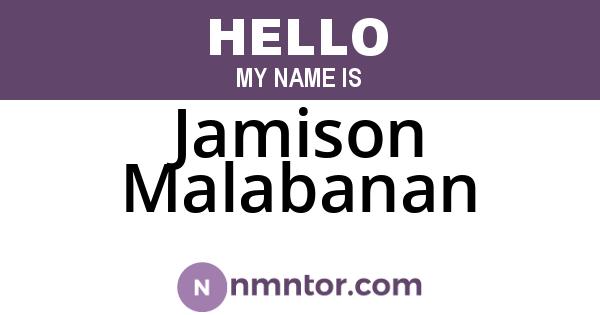 Jamison Malabanan