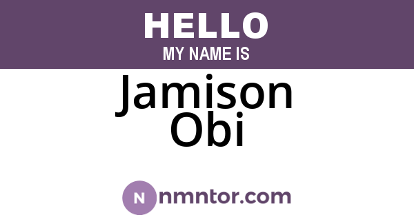 Jamison Obi