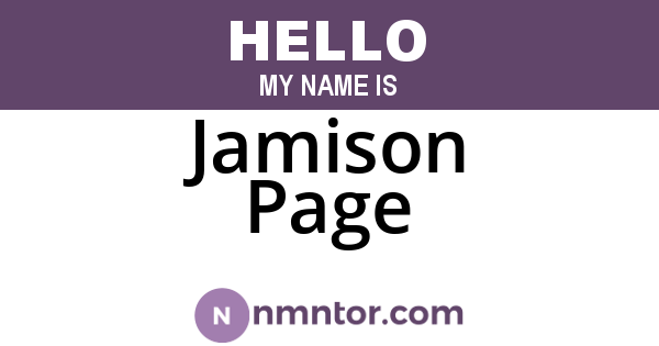 Jamison Page