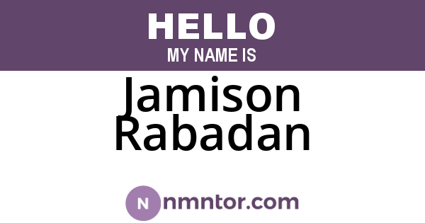 Jamison Rabadan