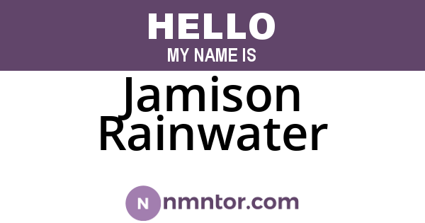 Jamison Rainwater