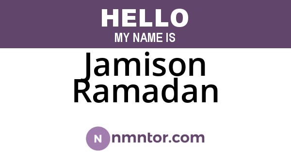 Jamison Ramadan