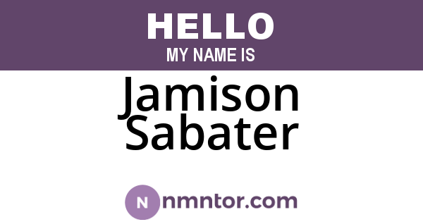 Jamison Sabater