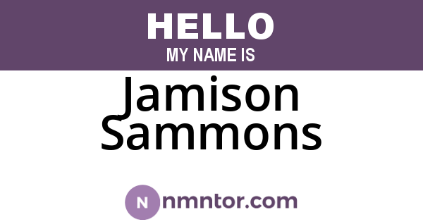 Jamison Sammons