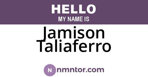 Jamison Taliaferro