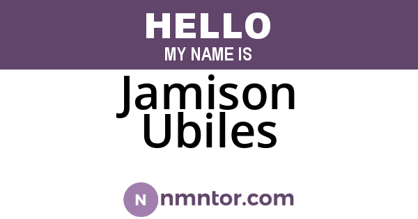 Jamison Ubiles
