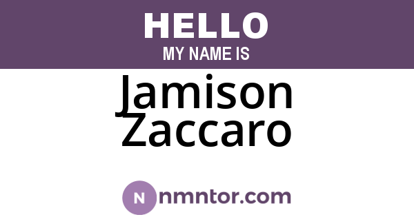 Jamison Zaccaro