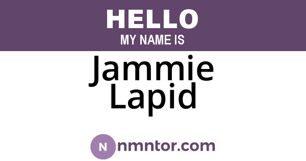 Jammie Lapid