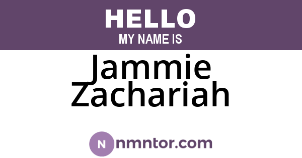 Jammie Zachariah