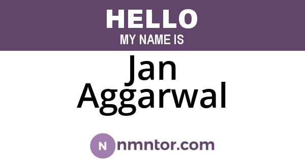 Jan Aggarwal