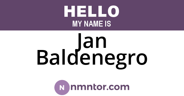 Jan Baldenegro