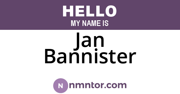 Jan Bannister