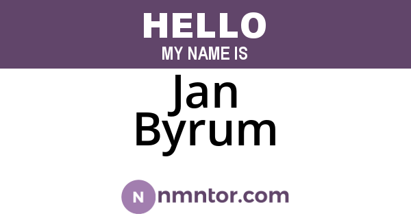 Jan Byrum