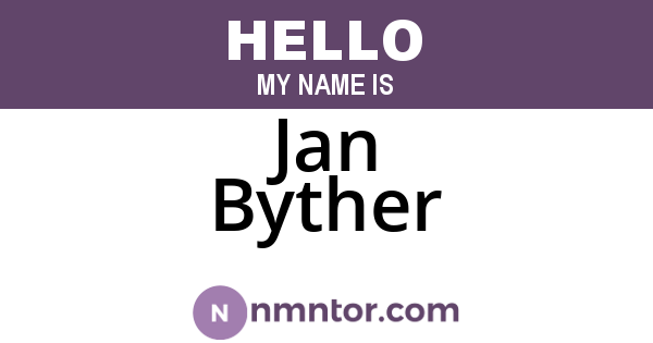 Jan Byther