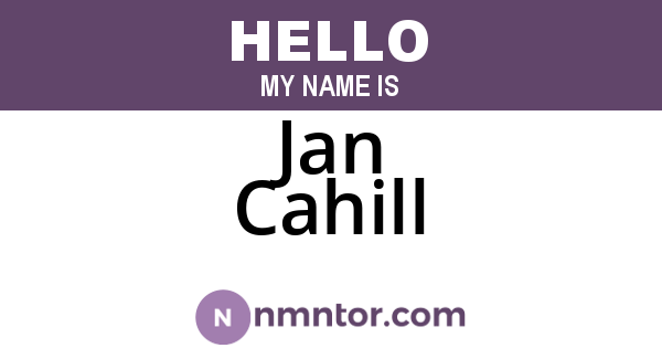 Jan Cahill
