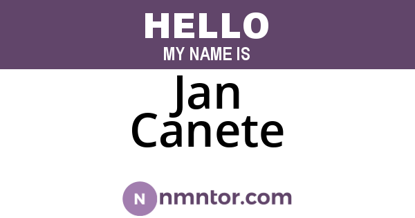 Jan Canete