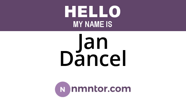 Jan Dancel
