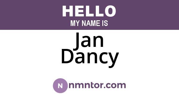 Jan Dancy