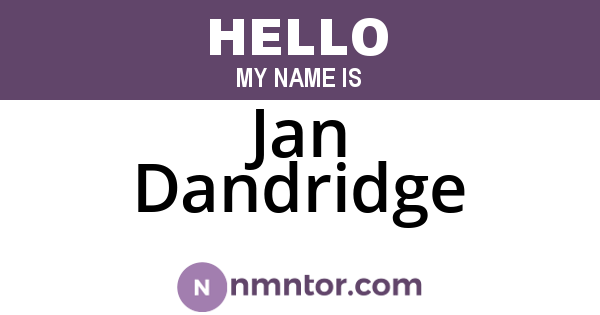 Jan Dandridge