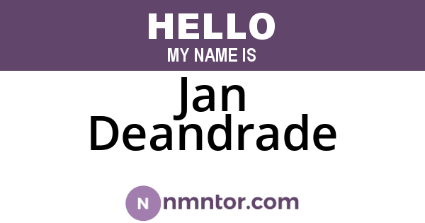 Jan Deandrade
