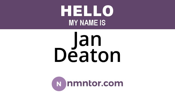 Jan Deaton