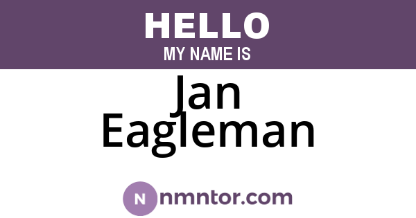 Jan Eagleman