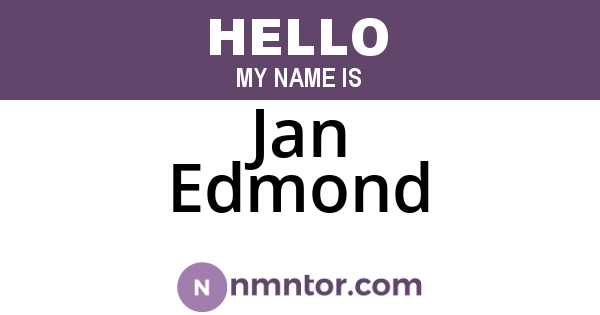 Jan Edmond
