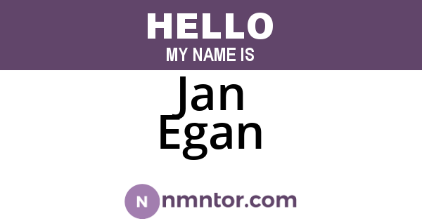Jan Egan
