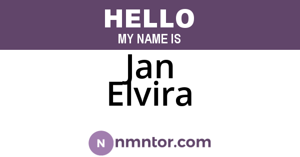 Jan Elvira