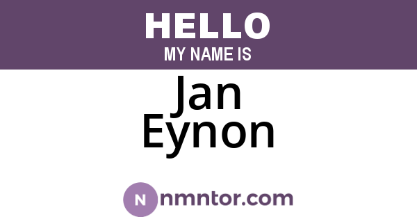 Jan Eynon