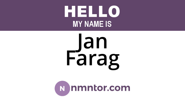 Jan Farag