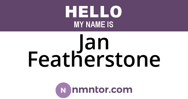 Jan Featherstone