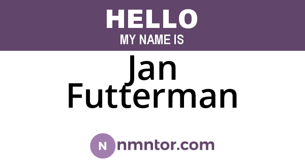 Jan Futterman
