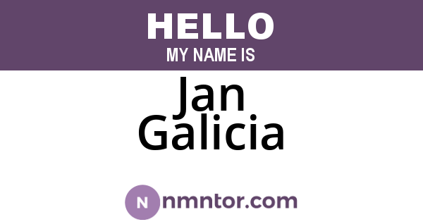 Jan Galicia