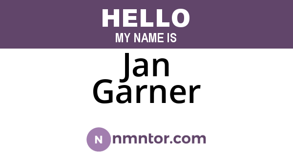 Jan Garner