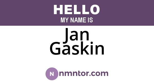 Jan Gaskin