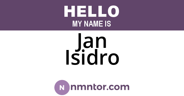 Jan Isidro
